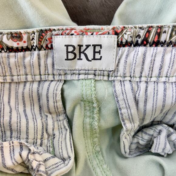 BKE Mollie Ankle Skinny Distressed Jeans Mint Green Mid Rise Women's 28 W32 L28 - Picture 3 of 5